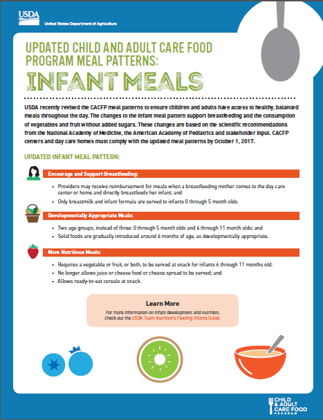 LVCC - CACFP - USDA Infant Meal Patterns - English