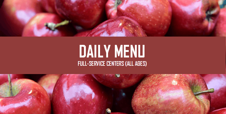 Daily Menu - Full-Service Centers - LVCC